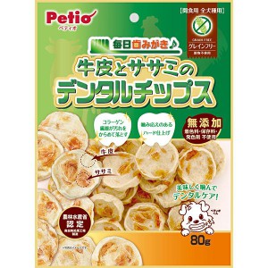Yahoo! Yahoo!ショッピング(ヤフー ショッピング)【在庫処分】[33]  ペティオ 毎日歯みがき 牛皮とササミのデンタルチップス （80g） ドッグフード おやつ
