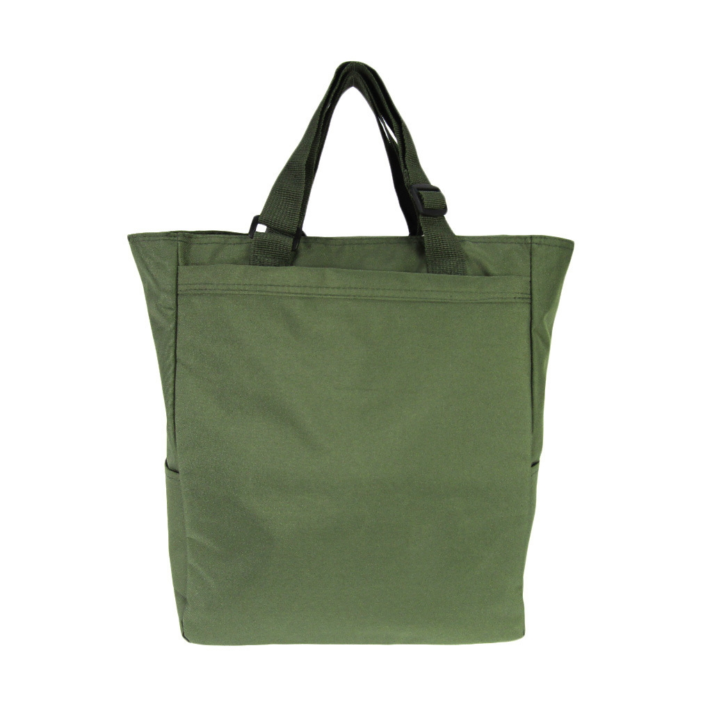 トートバッグ ポリエステル A4 対応 縦 ポケット 通勤 通学 塾 教材