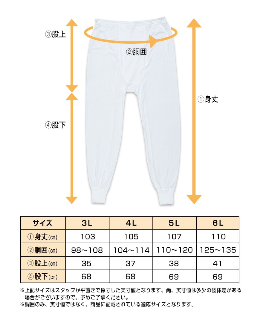 ズボン下 綿100% 大きいサイズ 2枚組 3L 4L 5L 6L メンズ 肌着 下着 インナー コットン ビッグサイズ アンダーパンツ 前開き 下着 男性 白 無地 3l 4l 5l 6l