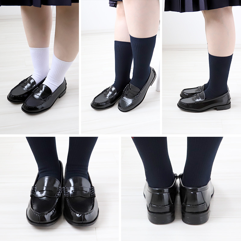 ローファー 学生靴 通学靴 合皮 靴 シューズ 女子 レディース 3E 21cm〜27cm (通学 中学校 高校 ジュニア 子供 学校 スクール) (送料無料) (取寄せ)