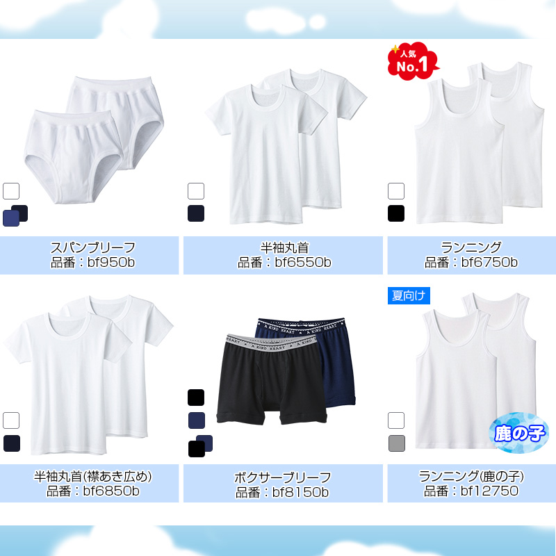 グンゼ キッズ ブリーフ 綿100% 2枚組 男の子 子供 肌着 パンツ 100cm〜160cm 子供用 インナー 下着 100 110 120 130 140 150 160 綿 コットン GUNZE 白 紺 無地