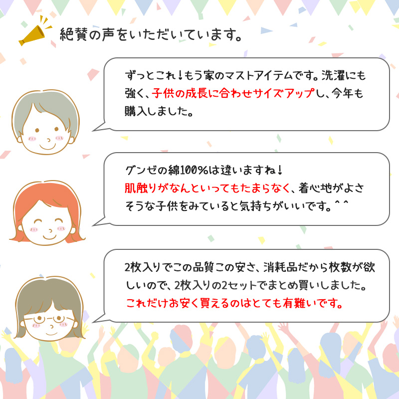グンゼ キッズ ブリーフ 綿100% 下着 子供 パンツ 男の子 2枚組×2セット 100cm〜160cm インナー 4枚セット 肌着 コットン 無地 白 黒 紺 (在庫限り)
