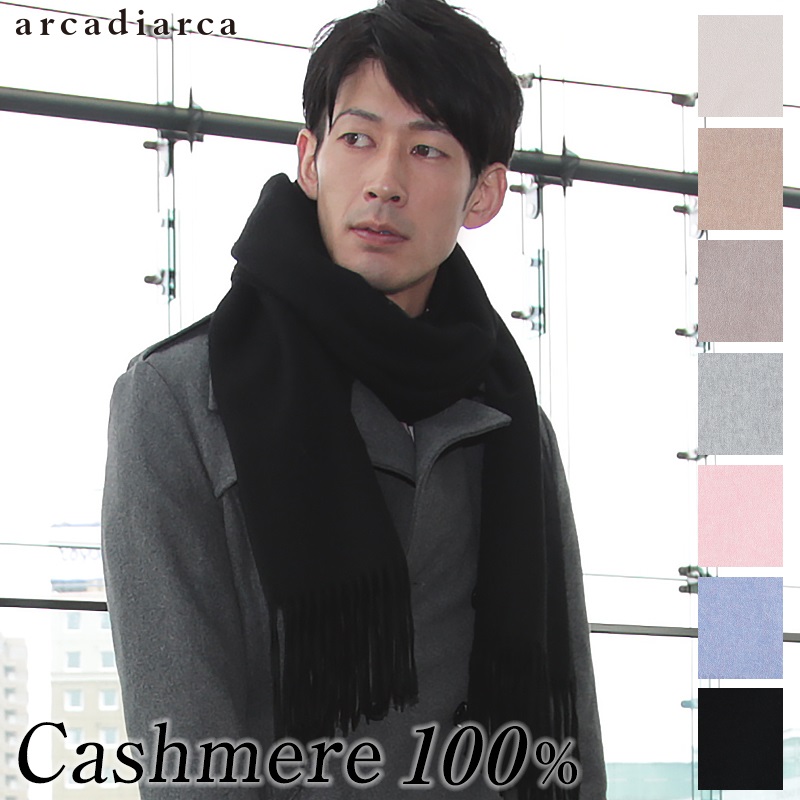 カシミヤ100% ストール 無地 メンズ 大判 マフラー カシミヤ カシミア フリーサイズ 冬 防寒 暖かい 男性 プレゼント 50代 60代 ギフト (送料無料) (在庫限り)