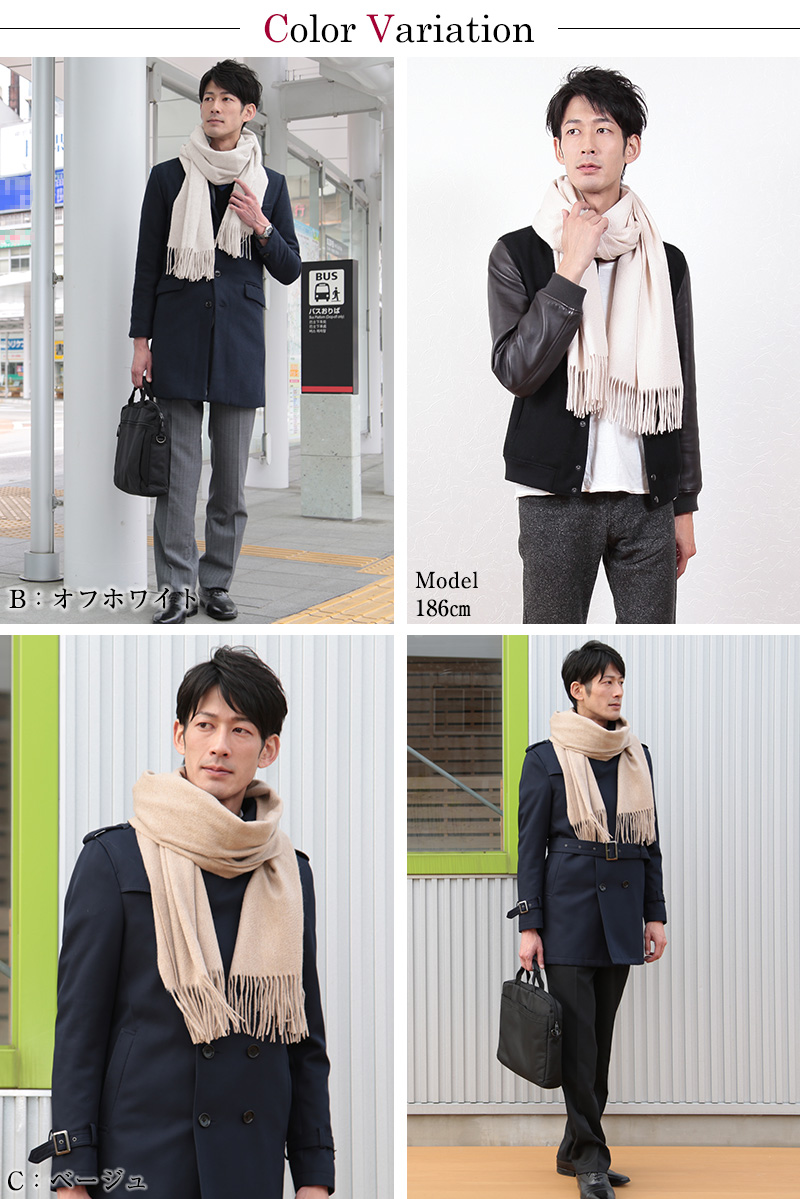 カシミヤ100% ストール 無地 メンズ 大判 マフラー カシミヤ カシミア フリーサイズ 冬 防寒 暖かい 男性 プレゼント 50代 60代 ギフト (送料無料) (在庫限り)