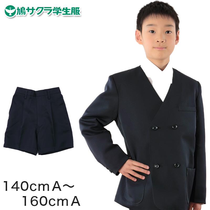 制服 半ズボン 小学生 鳩サクラ 男子 140cmA〜160cmA (学生服 男の子 ボーイズ 男児 低学年 小学生制服 中学生 小学校 中学校 140cmA 150cmA 160cmA) (取寄せ)