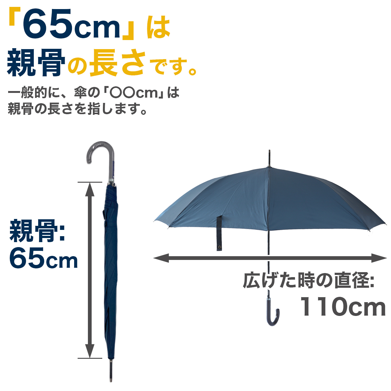 メンズ 傘 グラスファイバー 65cm 紳士傘 無地 黒 ネイビー 耐久性 丈夫 軽い ビジネス 冠婚葬祭 シンプル 会社 通勤 通学 ジャンプ傘 中学生 高校生 登校 定番