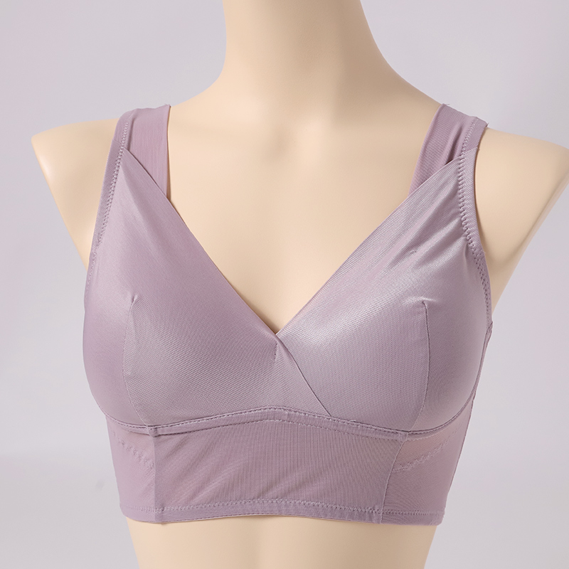 ハーフトップ 巻き肩対策 補正下着 レディース ノンワイヤーブラ モールドブラ シームレス 補整 下着 M〜LL インナー 女性 婦人 ブラジャー 姿勢矯正 引き締め