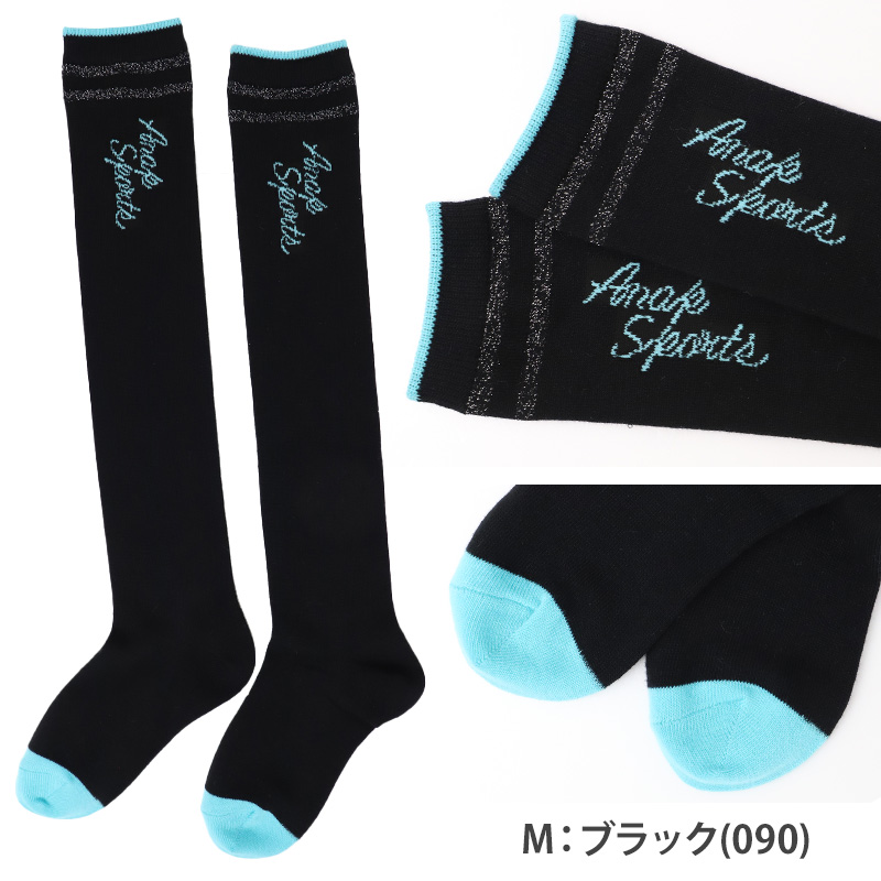 キッズ ニーハイソックス 女の子 靴下 ハイソックス オーバーニー ニーハイ ソックス ANAP SPORTS 膝上ソックス ダンス 19-21cm 22-24cm スクールソックス