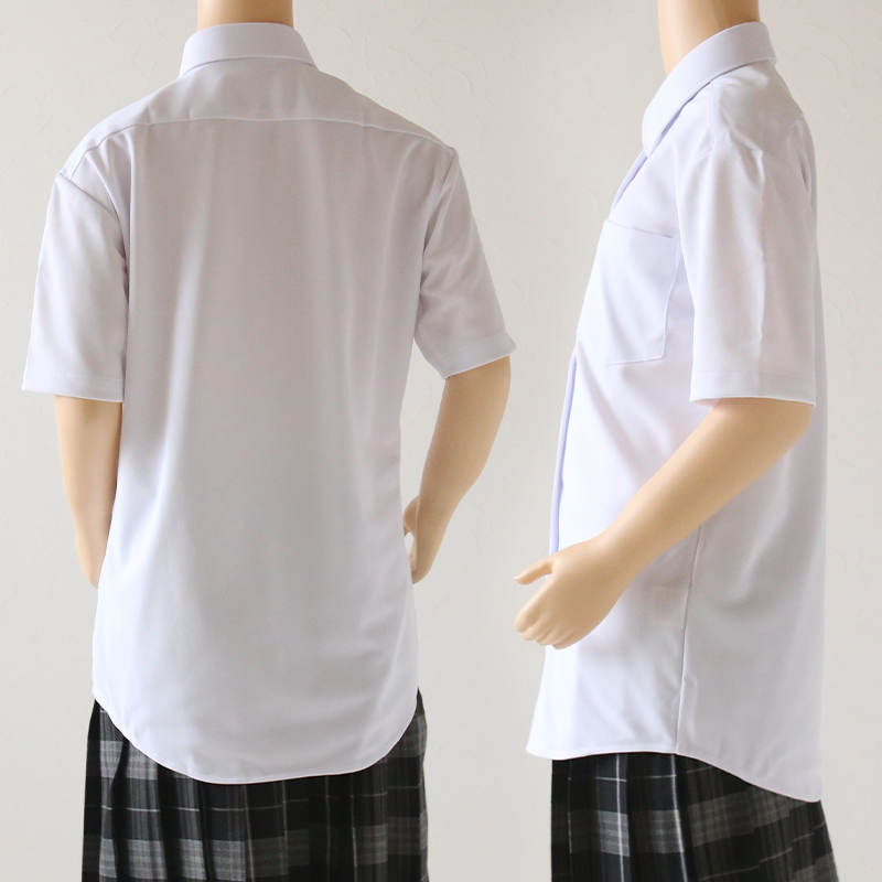 トンボ スクールシャツ 女子 半袖 ストレッチ ニット 学生服 シャツ SS〜BEL (制服 中学生 高校生 学校 ノーアイロン 透けにくい 女の子)