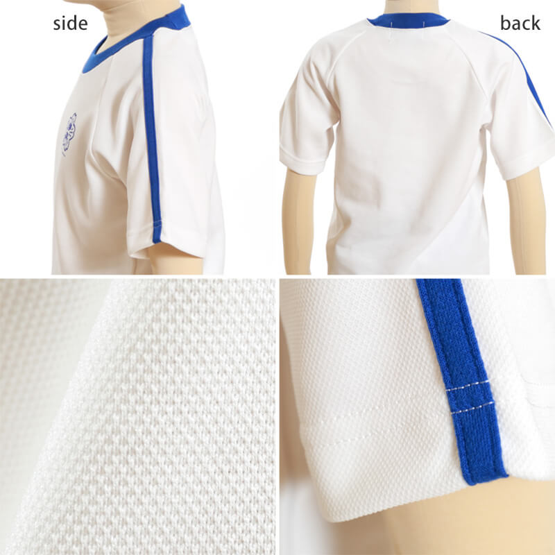 ギャレックス 体操服 半袖トレシャツ 校章プリントあり 120cm・130cm Galax 体操着 白 小学生 小学校 女の子 男の子 丸首 子供 半そで トレシャツ (取寄せ)