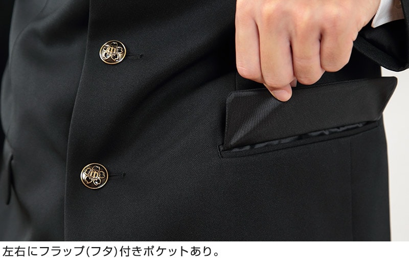 学生服 男子 上着 学ラン 中学生 高校生 制服 上衣 洗える A体 B体 150cmA〜190cmB 洗濯機 丸洗いOK 学生 メンズ ジュニア 詰襟 (送料無料) (取寄せ)