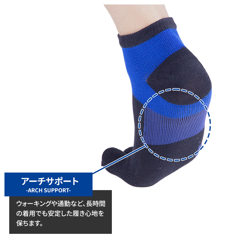 グンゼ アクティブスタイル メンズ 5本指 スニーカーソックス 靴下 25 26 27 cm スポーツ ソックス 五本指 ショート くるぶし アーチサポート 足首サポート