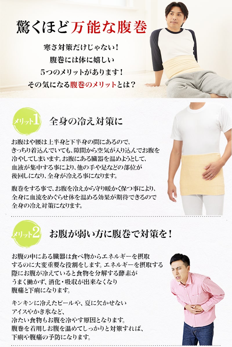 腹巻 男女兼用 綿 パイル腹巻 二重タイプ M〜LL (メンズ 男性 紳士 腹巻き ハラマキ はらまき 防寒 レディース 妊婦 腹帯 大きいサイズ 冷え対策)