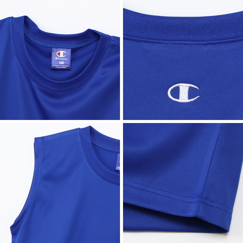 ヘインズ Champion ボーイズ メッシュ スリーブレスシャツ 130cm〜160cm (Champion ジュニア ロゴ )