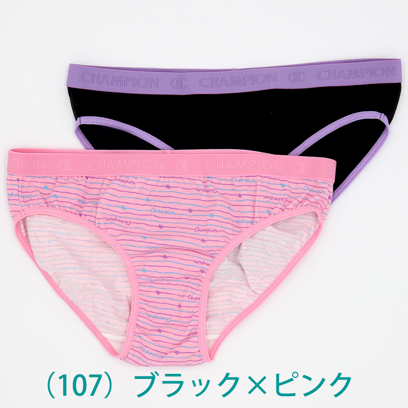 ジュニア ショーツ 2枚組 セット 女の子 子供 下着 チャンピオン 140 150 160 パンツ 綿 ガールズ 女子 インナー コットン タグなし