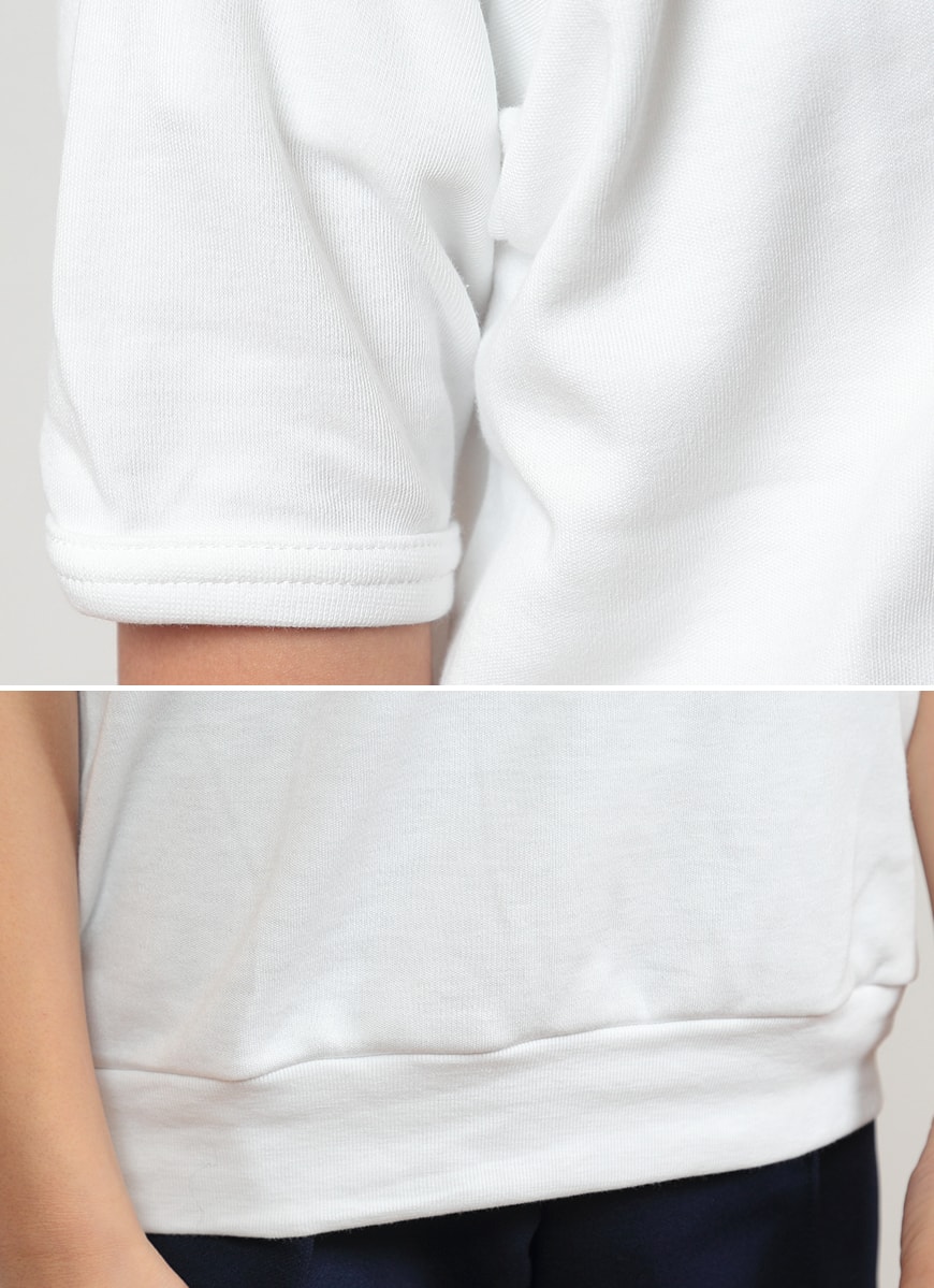 体操服 小学生 半袖 ハイネック 110cm〜130cm (半袖体操服 学校 スクール 男子 男の子 ボーイズ 体育 horse ホース 110 120 130) (取寄せ)