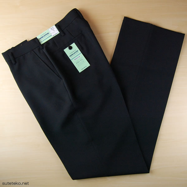 男子 夏用学生ズボン ノータックスラックス ウエスト105cm〜120cm 裾上げ無料 (送料無料) (取寄せ)