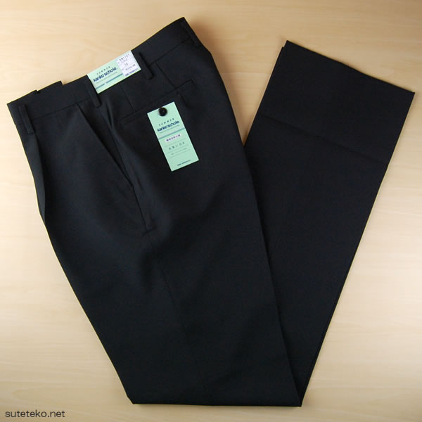 男子 夏用学生ズボン ワンタックスラックス ウエスト88cm〜100cm 裾上げ無料 (送料無料) (取寄せ)