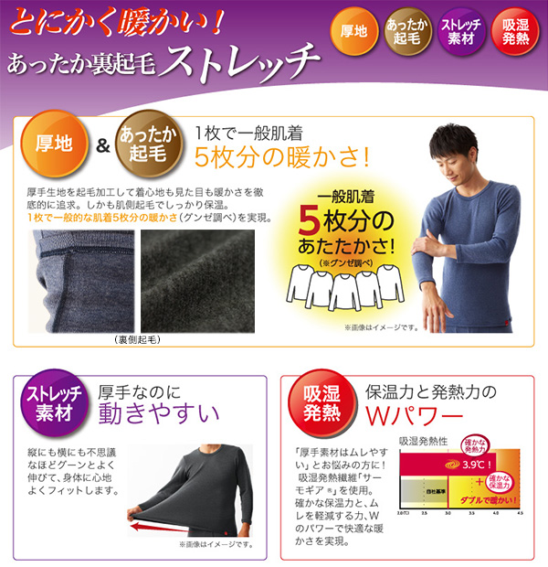 グンゼ ホットマジック メンズ 腹巻 裏起毛 厚手 M〜LL ( HOTMAGIC 腹巻き ハラマキ はらまき あったかグッズ インナー 暖かい 寒さ対策 冷え対策 冷え性) (在庫限り)