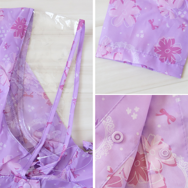 レインコート キッズ ランドセル対応 女の子 カッパ 子供 120 130 140 子ども 子供用 雨具 かわいい おしゃれ 小学生 小学校 花柄 クリア