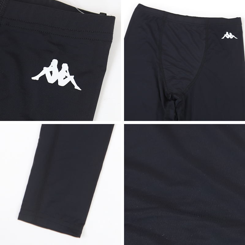 キッズ レギンス スポーツ スパッツ ストレッチ 涼感 UVカット 10分丈 130〜170cm 子供 子ども 女の子 男の子 ジュニア インナー 黒 スポーツインナー