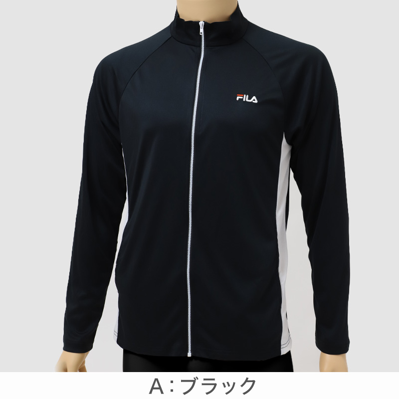 FILA フィラ ラッシュガード メンズ 長袖 UV遮蔽率90%以上 UVカット 水陸両用 UVジャケット 変色しにくい 日差し対策 紫外線対策 M〜LL