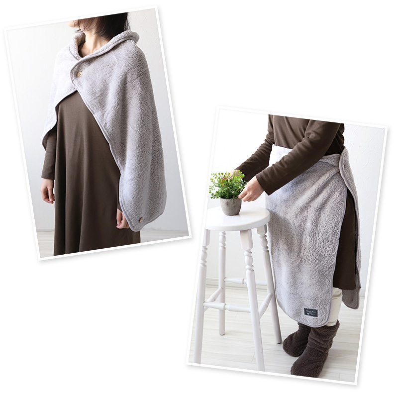 巻きスカート 防寒 ひざ掛け おしゃれ ひざかけ ブランケット シンプル 約70×100cm あったか 可愛い かわいい 冬 冷え対策 無地 毛布 (在庫限り)