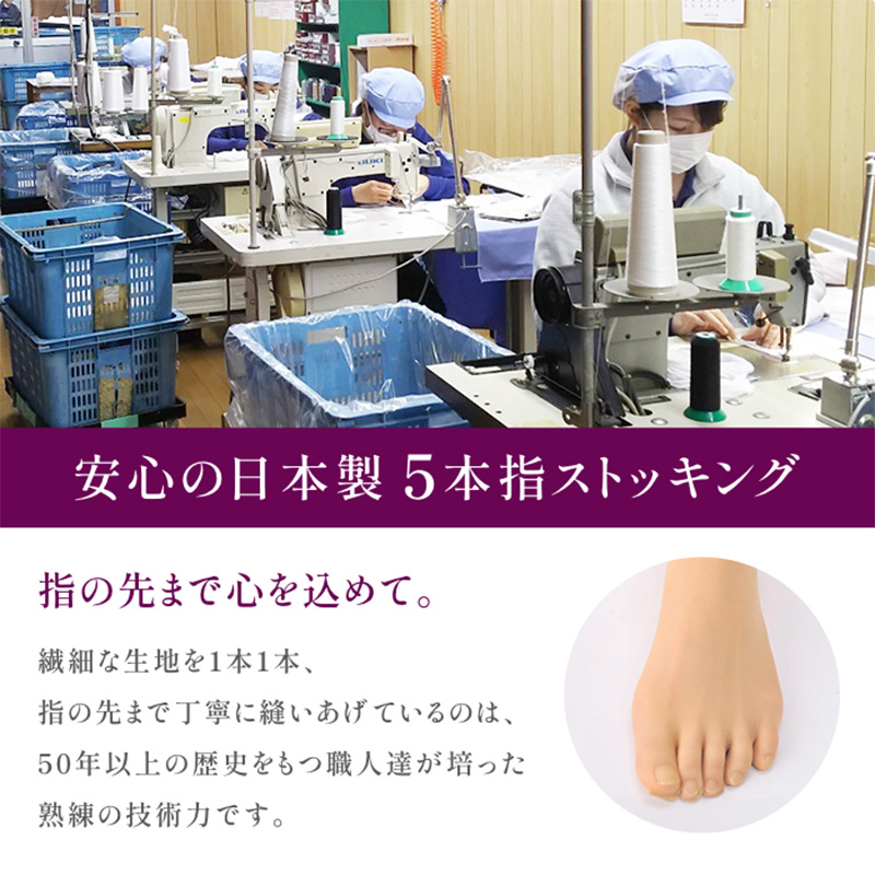 5本指 ストッキング ひざ下 着圧 レディース 伝線しにくい 抗菌 防臭加工 22-25cm 膝下丈 五本指 引き締め 美脚 蒸れにくい ムレ対策 レヴアル 女性 婦人 むくみ