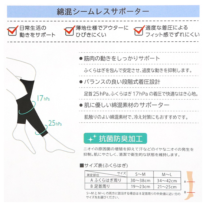 ふくらはぎ サポーター 着圧 抗菌防臭 日本製 S M L 着圧ソックス むくみ 疲れ ひきしめ サポート 立ち仕事 肉離れ 冷え対策 着圧カルテ メディックピエド
