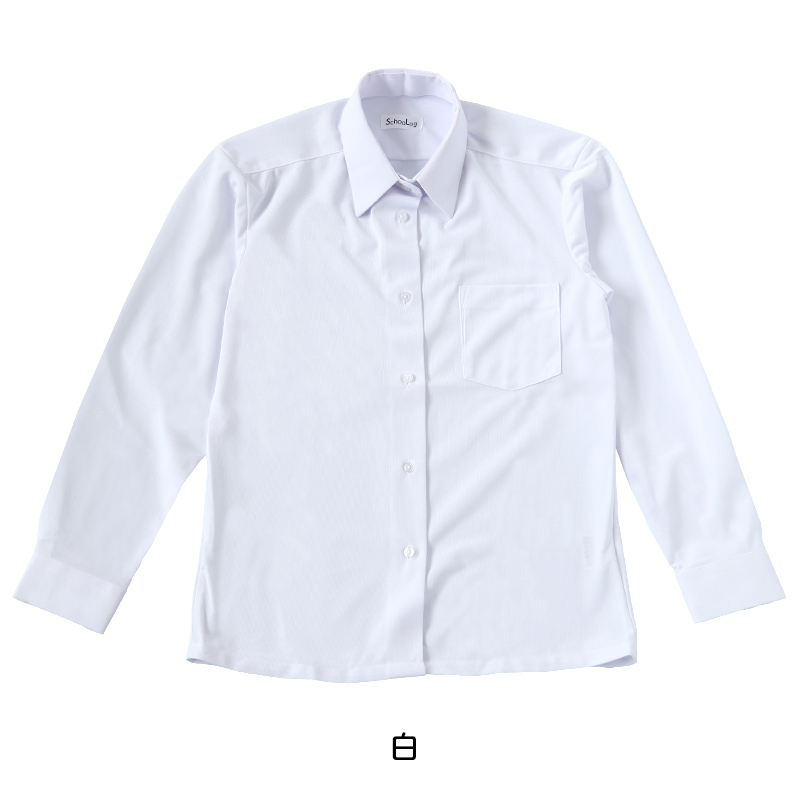 スクールシャツ 女子 長袖 ストレッチ ノーアイロン 中学生 高校生 制服 ワイシャツ SS(A体)〜3L(B体) レディース 学生 カッターシャツ 140 150 160 170