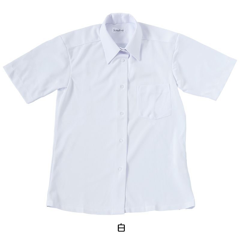 ストレッチ スクールシャツ 女子 半袖 ノーアイロン 中学生 高校生 制服 ワイシャツ SS(A体)〜3L(B体) カッターシャツ 140 150 160 170 yシャツ ニットシャツ