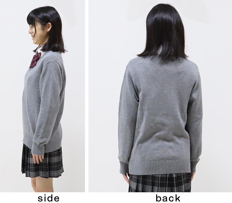 スクールセーター 女子 綿100% 制服 セーター ニット Vネック S〜3L (無地 コットン 中学生 高校生 学生 レディース 白 紺 黒 ベージュ 春 秋) (送料無料)