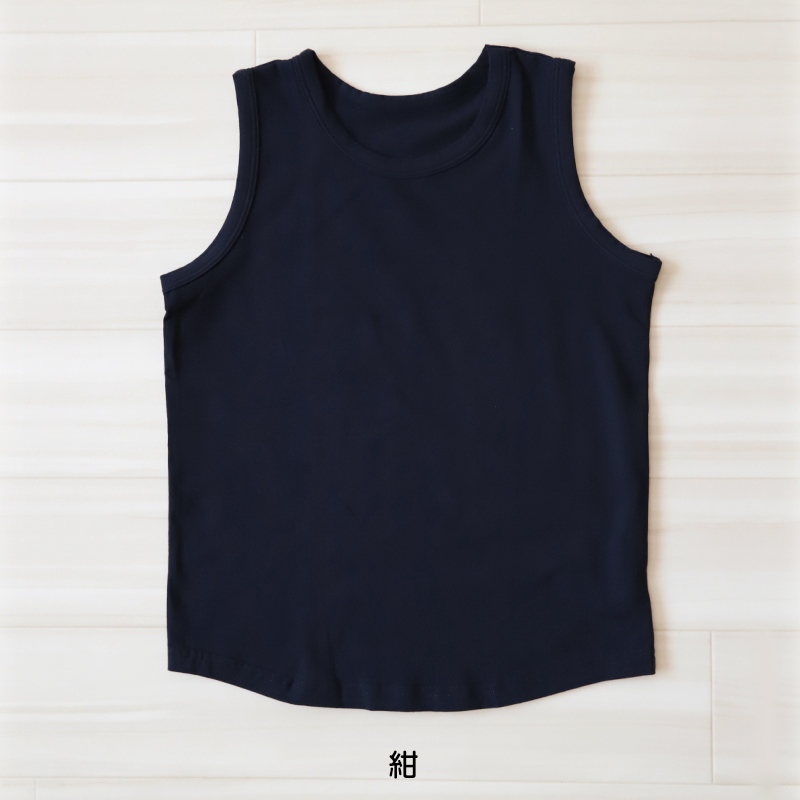 キッズ タンクトップ 無地 子供 ノースリーブ tシャツ 裾ラウンド 100cm〜160cm 子ども 男の子 女の子 100 110 120 130 140 150 160 インナー 背中が出ない