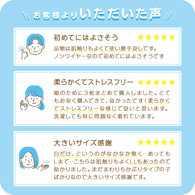 スポーツブラ 中学生 女子 綿 スポブラ ジュニア ブラジャー 子供 SS〜LL (ノンワイヤーブラ 白 無地 キッズ 女の子 下着 インナー) (在庫限り)