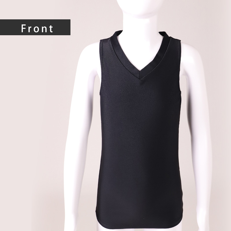 日本製 キッズ スポーツ UV スリーブレス Vネック シャツ 130cm〜170cm  バスケ バスケットボール スポーツインナー 子供 uvカット ジュニア 部活 スポ少 練習用