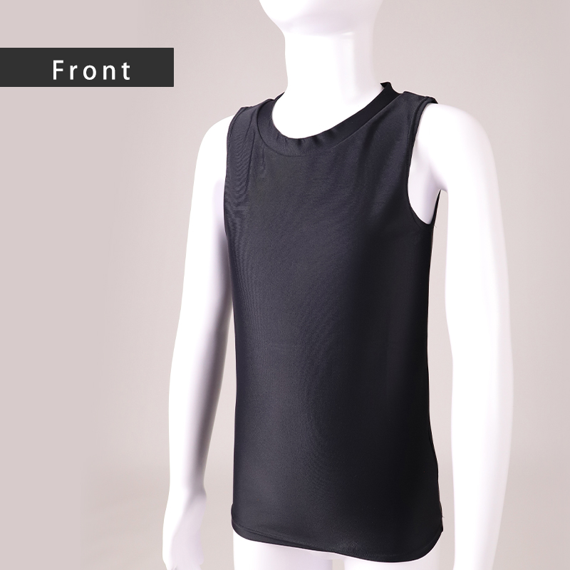 日本製 キッズ スポーツ UV スリーブレス クルーネック シャツ 130cm〜170cm  スポーツインナー 子供 uvカット ジュニア 男の子 女の子 部活 スポ少 練習用