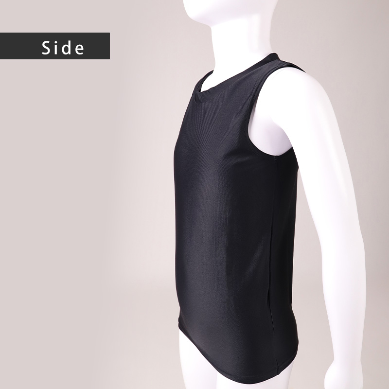 日本製 キッズ スポーツ UV スリーブレス クルーネック シャツ 130cm〜170cm  スポーツインナー 子供 uvカット ジュニア 男の子 女の子 部活 スポ少 練習用