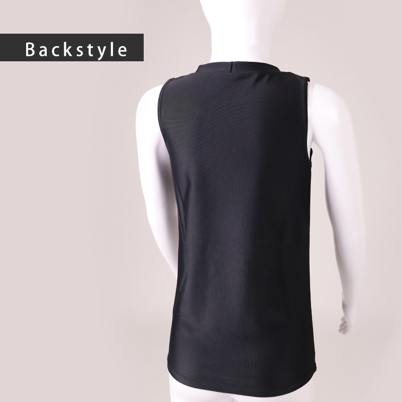 日本製 キッズ スポーツ UV スリーブレス クルーネック シャツ 130cm〜170cm  スポーツインナー 子供 uvカット ジュニア 男の子 女の子 部活 スポ少 練習用