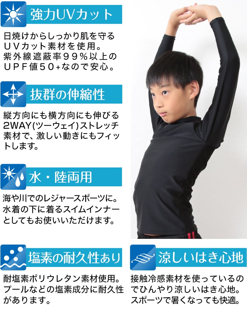 スポーツインナー uvカット ハイネック 長袖 M〜3L (スポーツ インナー シャツ 黒 メンズ)