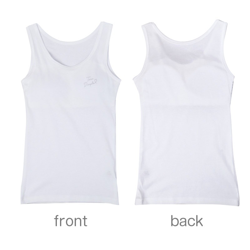 綿100％ カップ付き タンクトップ 胸二重 女の子 キッズ ジュニア 140cm 150cm 160cm 165cm スクール インナー 小学生 中学生 肌着 胸2重 取り外し可 日本製