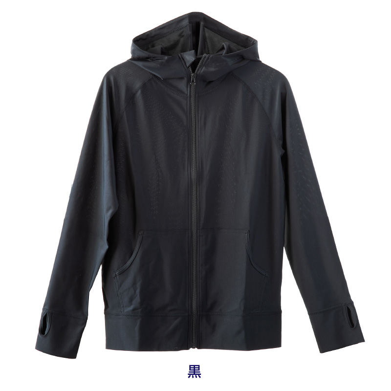 ラッシュガード 長袖 レディース パーカー フード付き 指あき uvカット 無地 黒 上着 S〜4L 体型カバー 水着 ママ 大きいサイズ 大人 30代 40代 50代