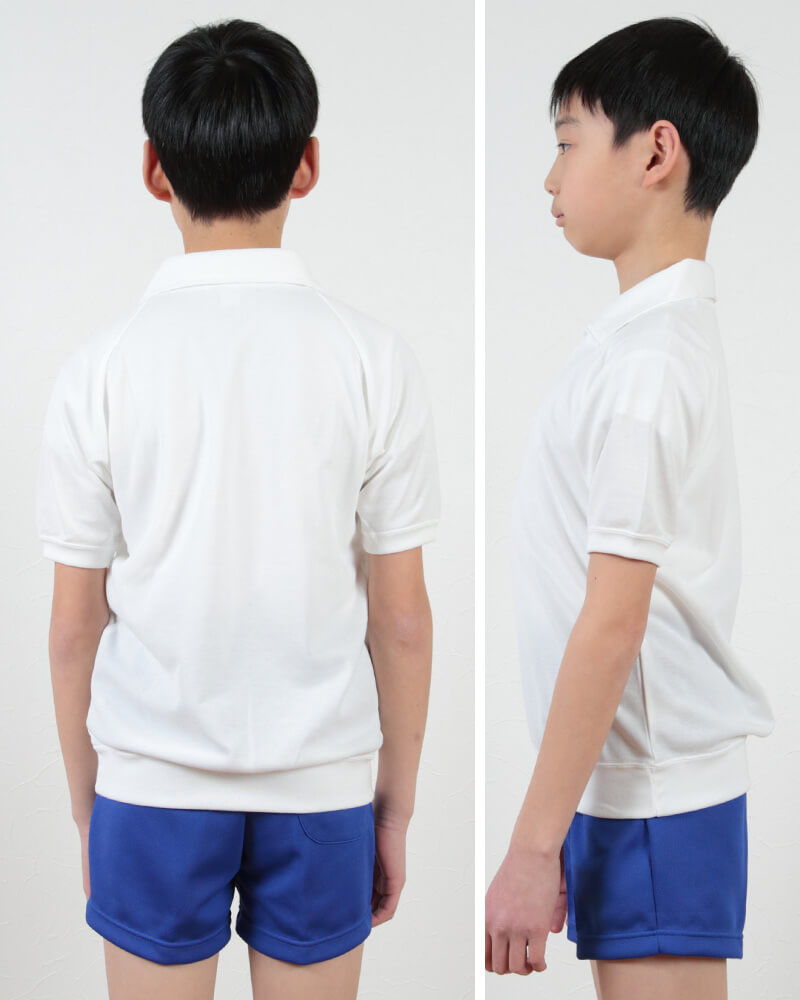 体操着 半袖 襟 汚れが落ちやすい トンボ 110〜150cm (体操服 男子 女子 小学生 ファスナー 子供 綿) (取寄せ)
