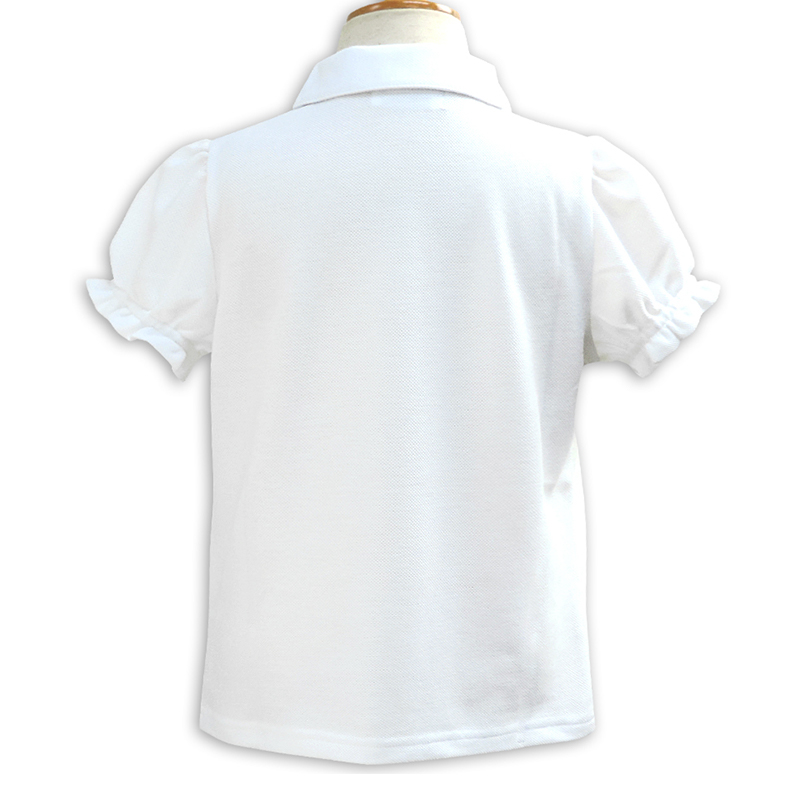 女の子 ポロシャツ 半袖 丸襟 スクール 乾きやすい 小学生 制服 小学校 100cm〜160cm 鹿の子 速乾 スクールシャツ 学生服 学生 通学 キッズ 子供