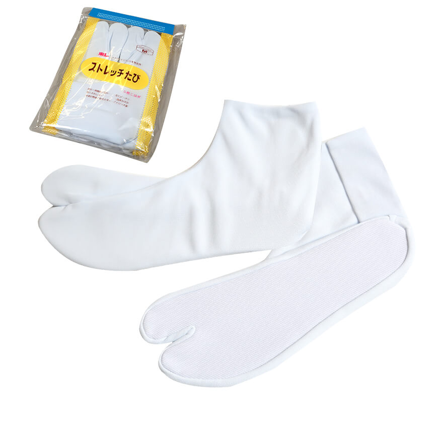 文楽足袋 東レ ナイロントリコット生地使用 ストレッチ足袋 白2足組 特大寸 LL〜5L (タビ 男性用 紳士用 和装 礼装 着物 結婚式 お稽古) (和装呉服) (取寄せ)