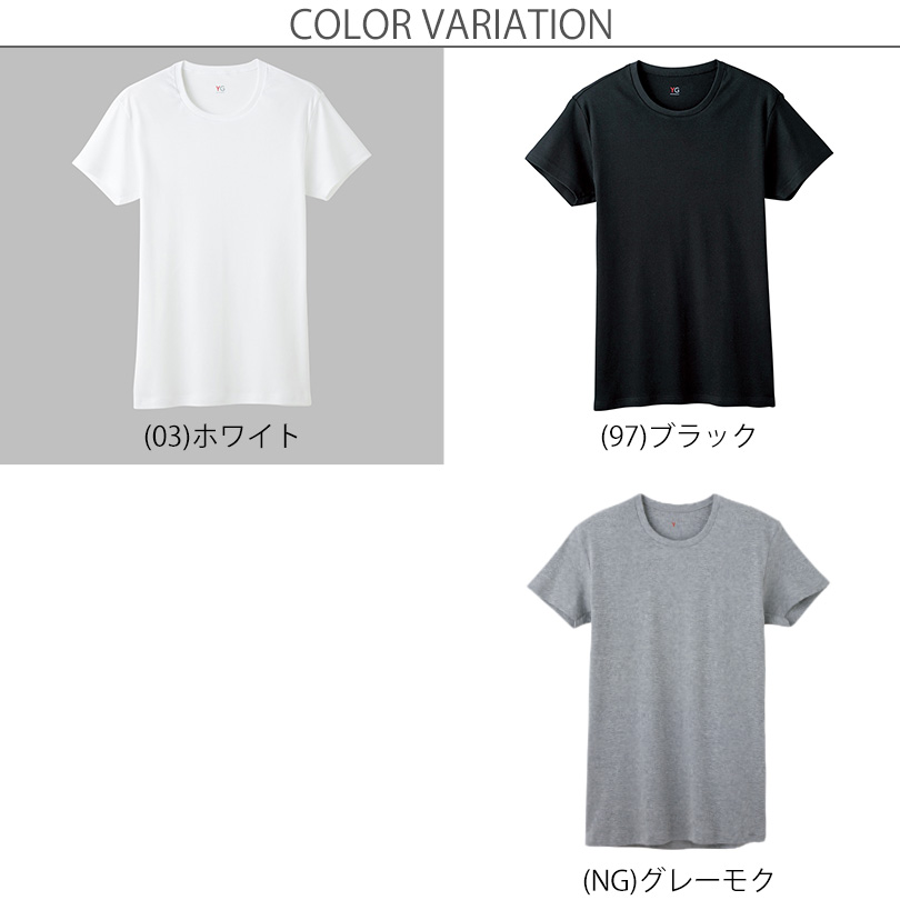 グンゼ YG tシャツ メンズ Vネック 半袖 綿100% M〜3L (下着 シャツ 綿 肌着 インナーシャツ V首 インナー アンダーウェア 大きいサイズ)
