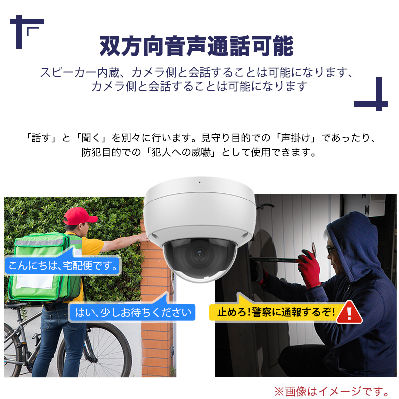 防犯カメラ 屋外 200万画素 固定レンズ2.8mm IP67防塵防水 129°広角レンズ POE/POC給電対応 内蔵マイク 企業向け 1台セット【IPC-BUFPD-015HIR-S】｜scillasurn｜08