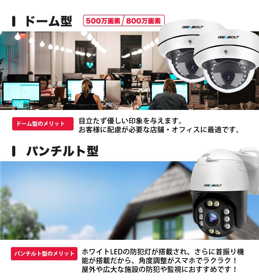 防犯カメラ 屋外 POE給電 1〜8台セット 防犯カメラセット 最大800万画素 防水 暗視マイク 録画機 レコーダー 遠隔監視 スマホ 駐車場 接続簡単 事務所【GB-215】｜scillasurn｜06