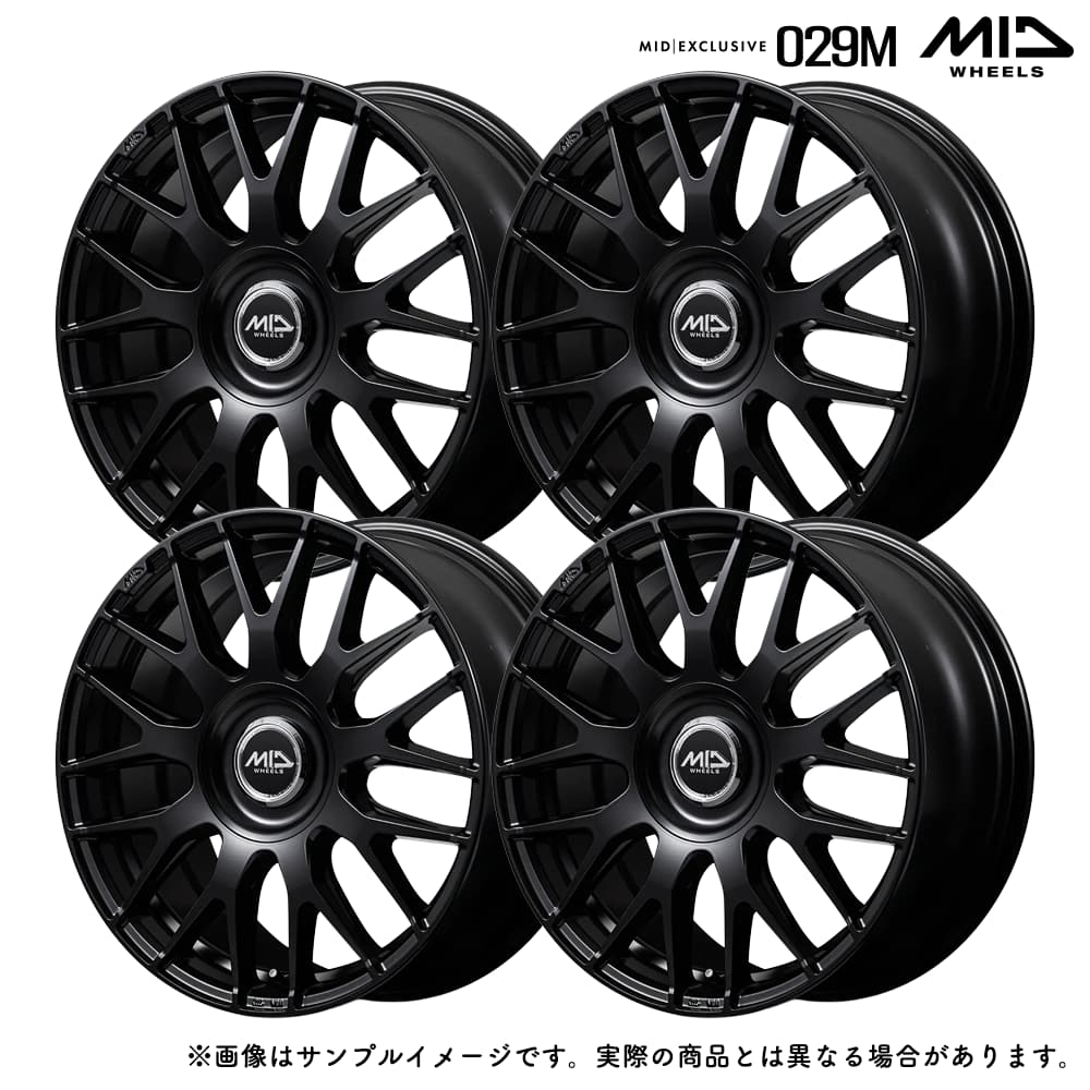 マルカサービス - MID エクスクルーシヴ 029M 18x7.0J 5H 114.3/108 +42 セミグロスブラック (SBK) / 18in 車輪4本仕掛ける MID EXCLUSIVE タイヤ、ホイール-アルミホイール-車、バイク、自転車