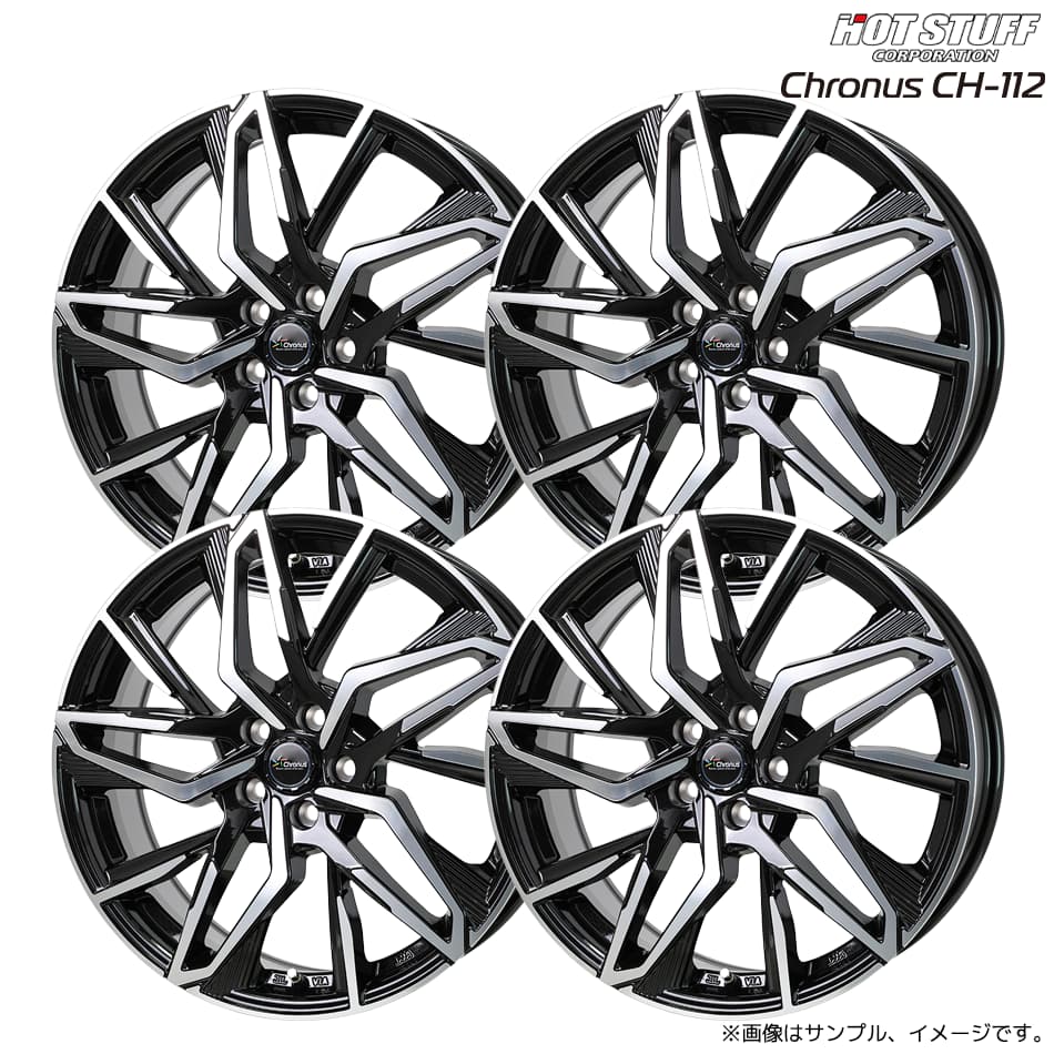 未使用 18インチ ホイール4本セット CHRONUS CH-112 HOT STUFF（ホットスタッフ） クロノス CH-112 ホイール4本セット 18x8