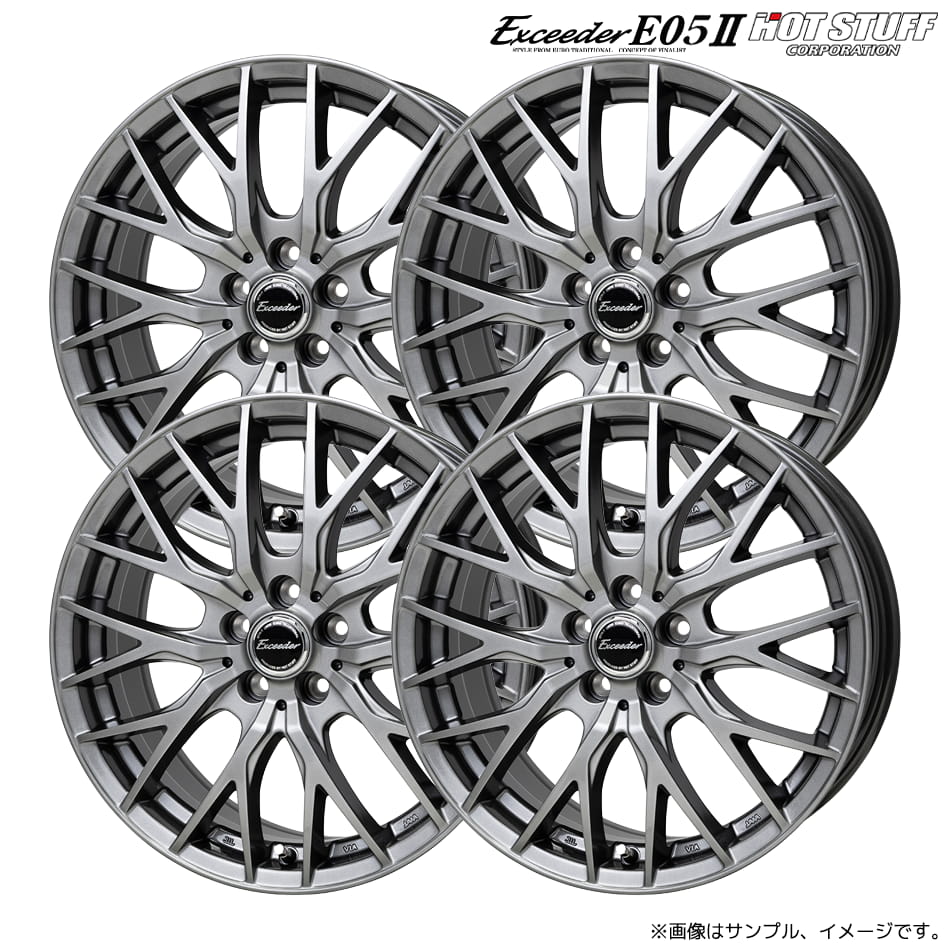 エクシーダー E05II ホイール4本セット 17x7.0J 5H 120 +40 ダークシルバー(DS) M14平面座 / 17インチ ホットスタッフ HOT STUFF Exceeder